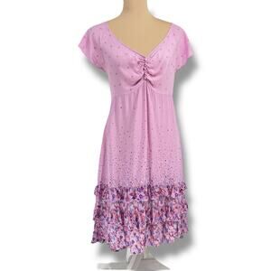 Baby Doll Y2K Style Ruffled  Midi Dress  by DREAM OUT LOUD L  Kitschy  Festival